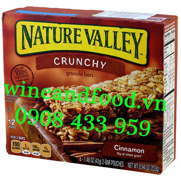 Bánh ngũ cốc ăn sáng Cinnamon Nature Valley 253g