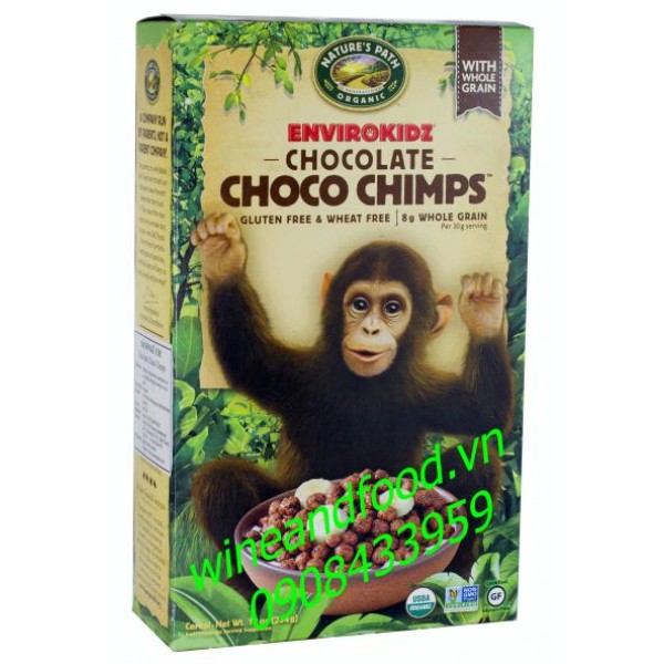 Bánh ngũ cốc socola Choco Chimps ăn sáng Nature's Path 284g