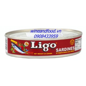 Cá mòi sốt cà chua có ớt Ligo 215g