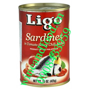 Cá mòi Ligo sốt cà vị cay 425g