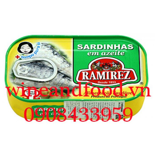 Cá mòi ngâm dầu oliu Ramirez 125g