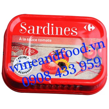 Cá Mòi Sardines sốt cà chua Carrefour 135g