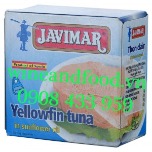 Cá ngừ vây vàng ngâm dầu hướng dương Javimar hộp 80g