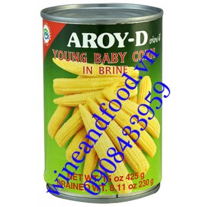 Bắp non đóng hộp Aroy D 425g