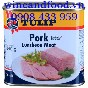 Thịt heo hộp Pork Luncheon Meat Tulip Classic 340g