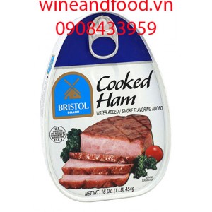 Thịt hộp cooked ham Bristol 454g