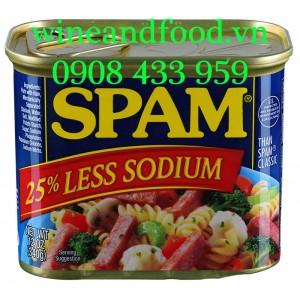 Thịt hộp Spam 25% less Sodium 340g