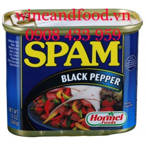 Thịt hộp Spam Black Pepper 340g