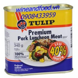 Thịt hộp Tulip Pork Luncheon Meat less sodium 340g