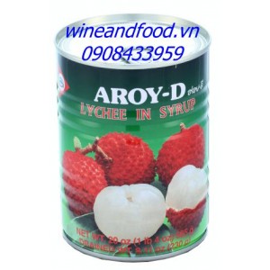 Trái vải ngâm nước đường Aroy D 565g