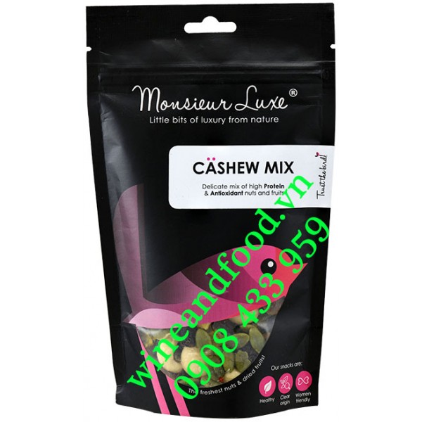 Hạt hỗn hợp Cashew Mix Mousieur Luxe túi 100g