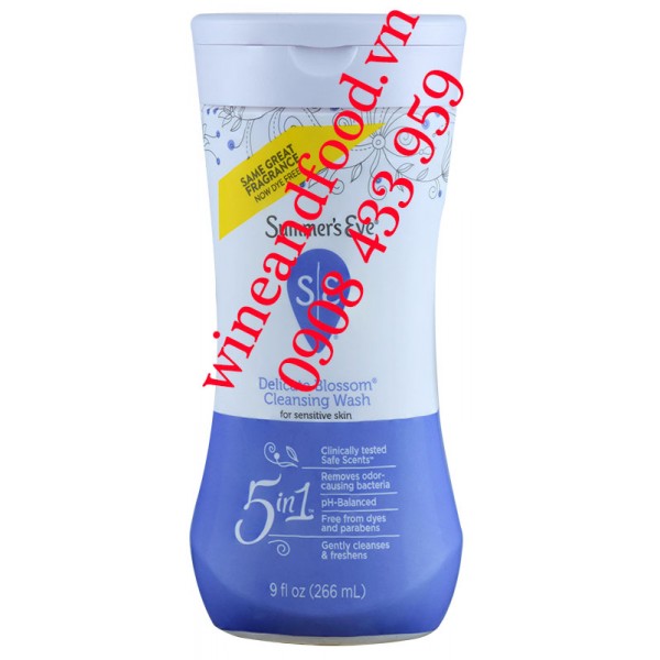 Dung dịch vệ sinh phụ nữ Summer's Eve Delicate Blossom 5in1 266ml