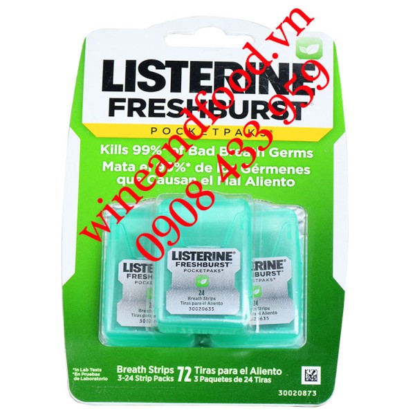 Phim ngậm Listerine Freshburst vỉ 3