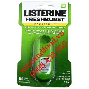 Xịt thơm miệng Listerine Freshburst Bạc Hà 7.7ml