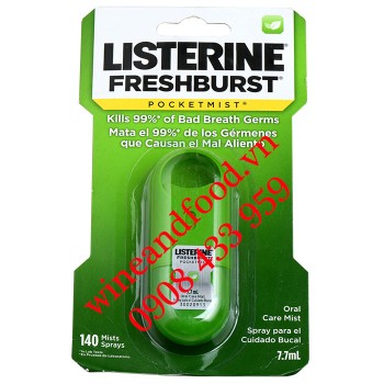 Xịt thơm miệng Listerine Freshburst Bạc Hà 7.7ml