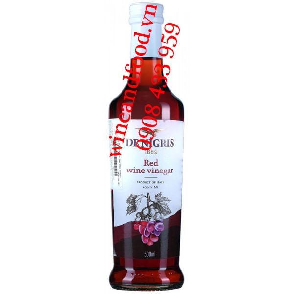 Giấm nho đỏ De Nigris red wine vinegar 500ml