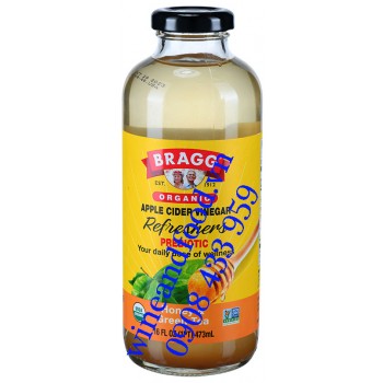 Nước uống giấm táo trà xanh mật ong Organic Bragg 473ml