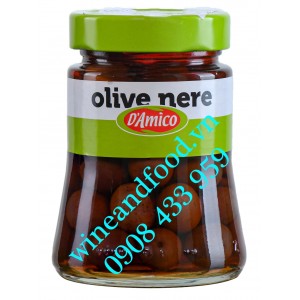 Trái Oliu đen Olive nere D'amico hũ 300g