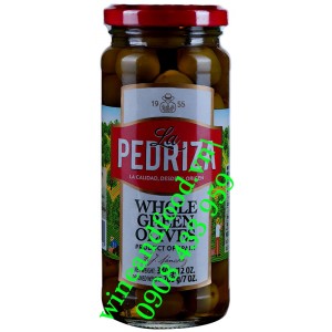 Trái Oliu xanh nguyên hạt La Pedriza 340g