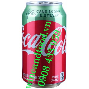 Nước ngọt Coca Cola đường mía & Stevia xanh lá 355ml