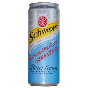 Nước soda Schweppes bitter lemon lon cao 330ml