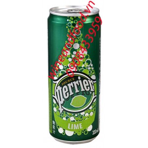 Nước suối khoáng Perrier chanh xanh lon 330ml