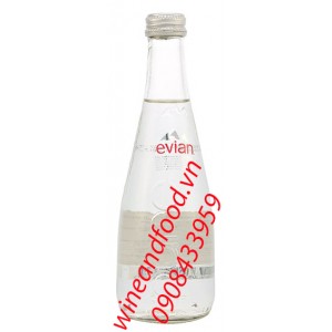 Nước suối khoáng Evian chai thủy tinh 330ml