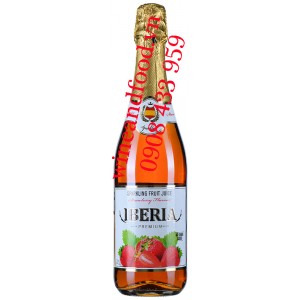 Nước trái cây có ga hương vị dâu Iberia 750ml