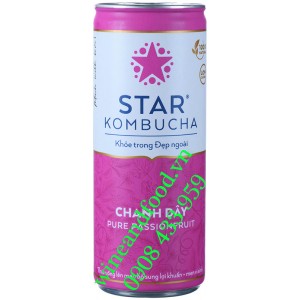 Nước uống trà Star Kombucha chanh dây 250ml