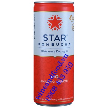 Nước uống trà Star Kombucha Mơ 250ml