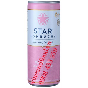 Nước uống trà Star Kombucha Vải Kiwi 250ml