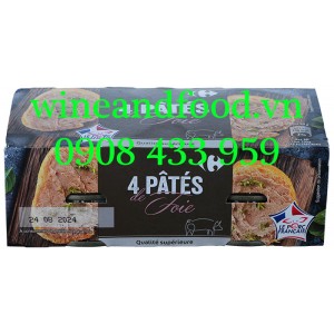 Pate De Foie lốc 4 Carrefour 320g