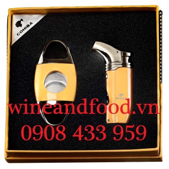 Bộ phụ kiện Xì Gà bật lửa dao cắt Cohiba 04