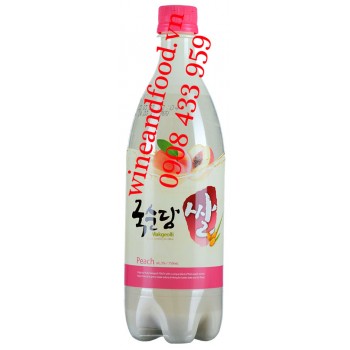 Rượu gạo Hàn Quốc hương vị Đào Kook Soon Dang 750ml