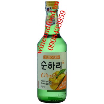 Rượu Soju Hàn Quốc Chum Churum chanh 360ml