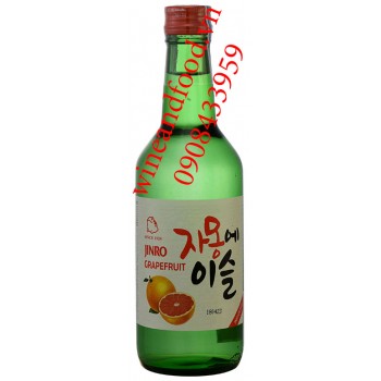 Rượu Soju Jinro Grapefruit Bưởi hồng 360ml