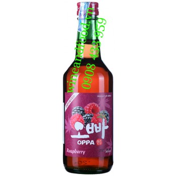 Rượu Soju Phúc Bồn Tử Raspberry Oppa 360ml