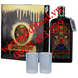 Rượu Thảo Mộc Jagermeister By Vietmax hộp quà 2 ly 700ml