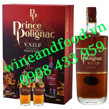Rượu Cognac VSOP Prince Hubert de Polignac 70cl hộp quà