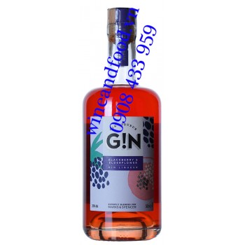 Rượu Gin Blackberry Elderflower Marks & Spencer 50cl