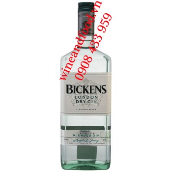 Rượu London Dry Gin Bickens Premium Blended 100cl