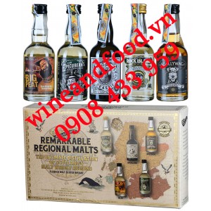 Bộ rượu Whisky Mini Remarkable Regional Malts 5 chai