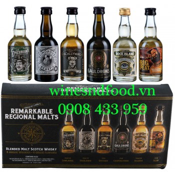 Bộ rượu Whisky Mini Remarkable Regional Malts 6 chai