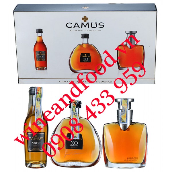 Rựợu Mini Camus Collection Elegance Cognac bộ 3 chai