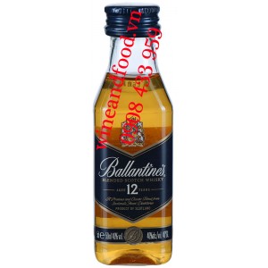 Rượu Mini Whisky Ballantine's 12 năm 50ml