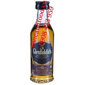 Rượu Mini Whisky Glenfiddich 15 năm 50ml