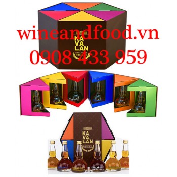 Rượu Mini Whisky Kavalan bộ Gift Set 6 chai 50ml