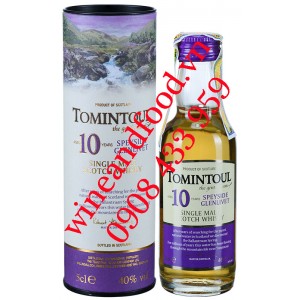 Rượu Whisky Mini Tomintoul single malt 10 năm 5cl