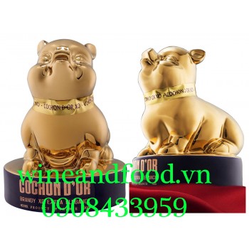 Rượu con Heo Cochon D'Or Brandy XO Extra Pháp 70cl