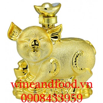 Rượu Con Heo mạ vàng Pháp 100cl